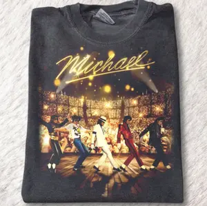 2026 Hot Trend King Of Pop Vintage 90's Graphic Unisex Shirt, Michael Jackson Crew Neck T-Shirt, Music Shirt For Fan, Gift for Him Her Womenswear Tops, Hiphop Shirt, Singer Music, Pop R&B Music Merch