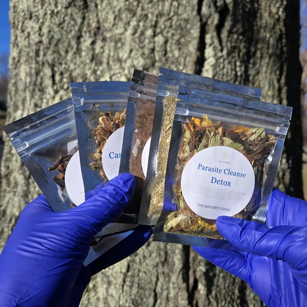 Mini Sample Pack| Parasite Detox Gut | loose herbal tea |Pau D'arco, Wormwood, Blackwalnut Hull, Cloves | Tea Bags | Healthcare Natural Alkaline Supplement