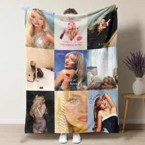 Famous Music Singer Cozy Bedding Blankets, Pretty Girls Themed Flannel Blanket,Soft Warm Napping Blanket for Home Office Travel Camping It is an excellent gift for children, family and friends