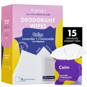 Deodorant Wipes - Lavender Chamomile - Eco-Friendly Mini Deodorant Wipes for Women, Travel Size Individually Wrapped Wipes, Anti Sweat & Armpit Deodorant Wipe for Sensitive Skin Body Care deodorant  wipes lumewholebody  deodorant