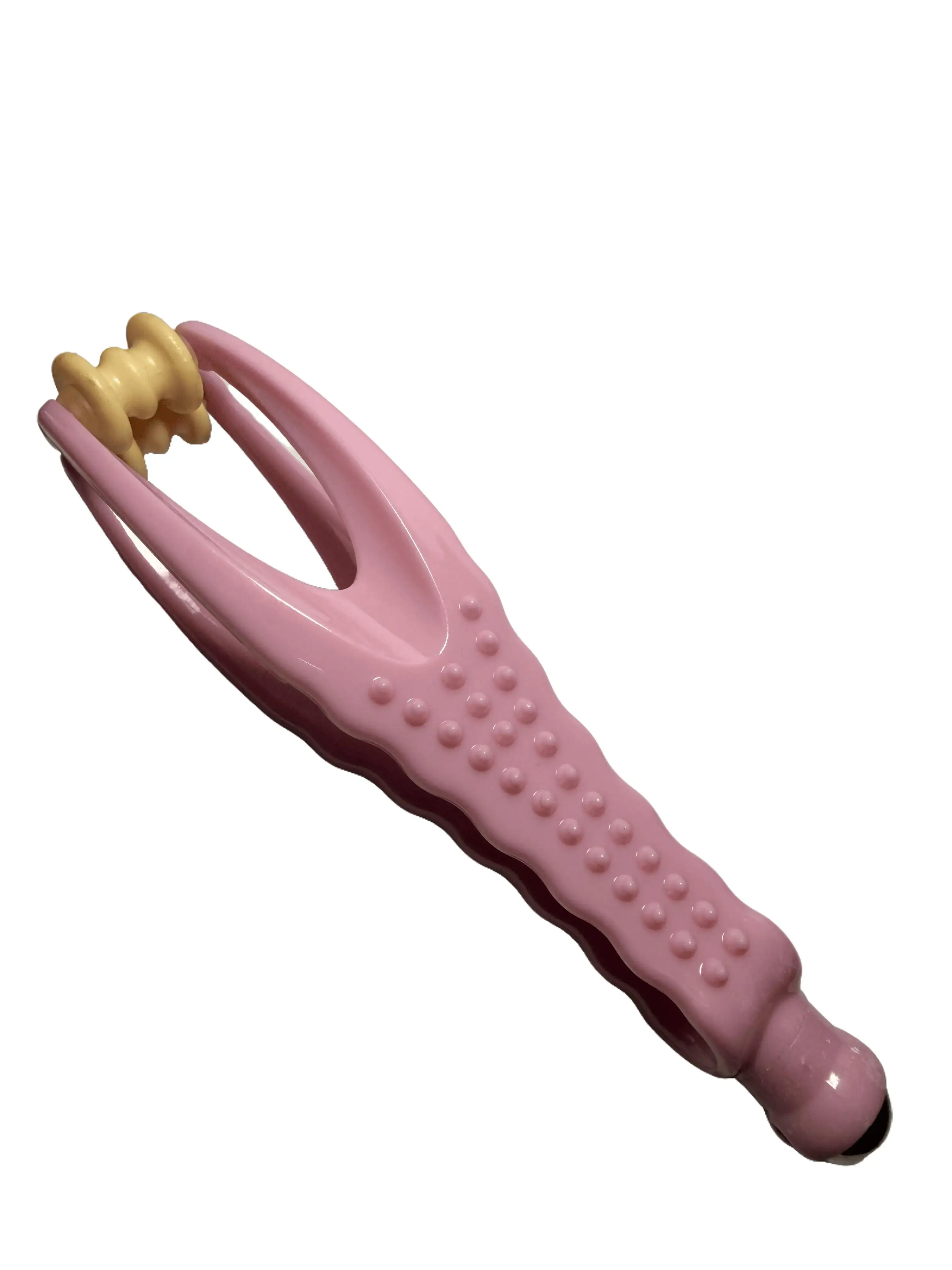 Pink Dual-Sided Finger Massage Roller + Cooling Massage Ball