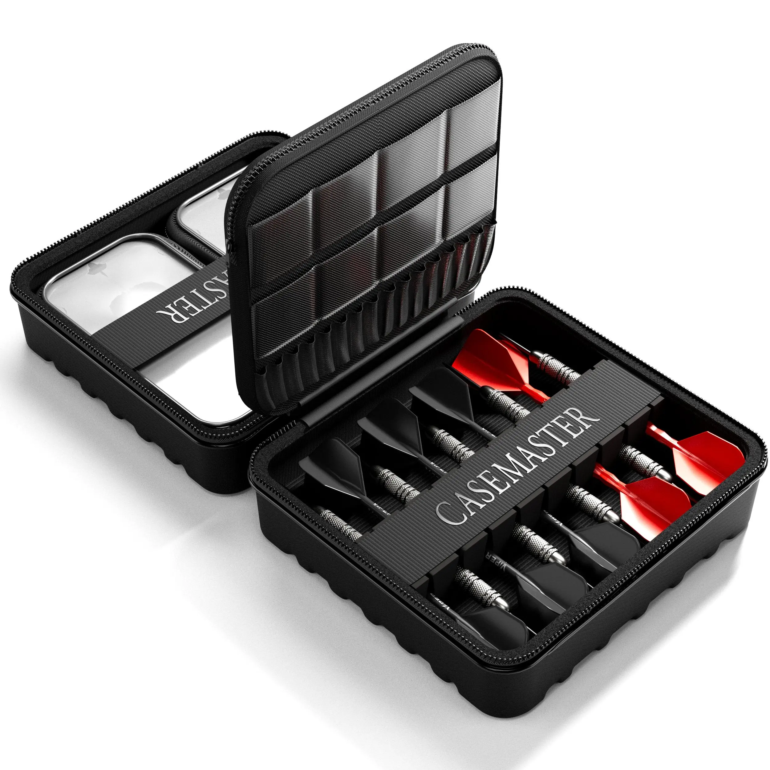 Casemaster Maxx 3 Dart Case - Premium Oxford Fabric with EVA Foam for 3 Sets of Darts, Heavy-Duty Zipper, and D-Ring Attachment for Easy Access