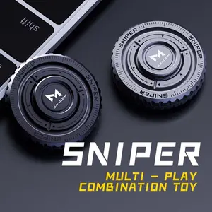 fidget spinner, fingertip ratchet play method,push coin gameplay, multi - play combination toy, EDC toys, stainless steel material, Steel Finger Slider, Halloween gifts, Christmas party gifts, Party Favors