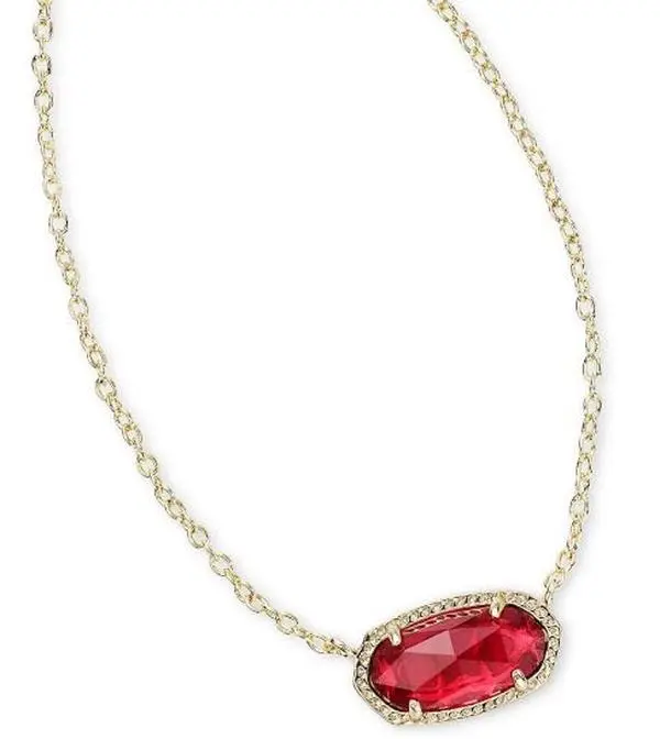 Kendra Scott Elisa Pendant Necklace In Berry - 4217714614, Silver Necklaces & Pendants