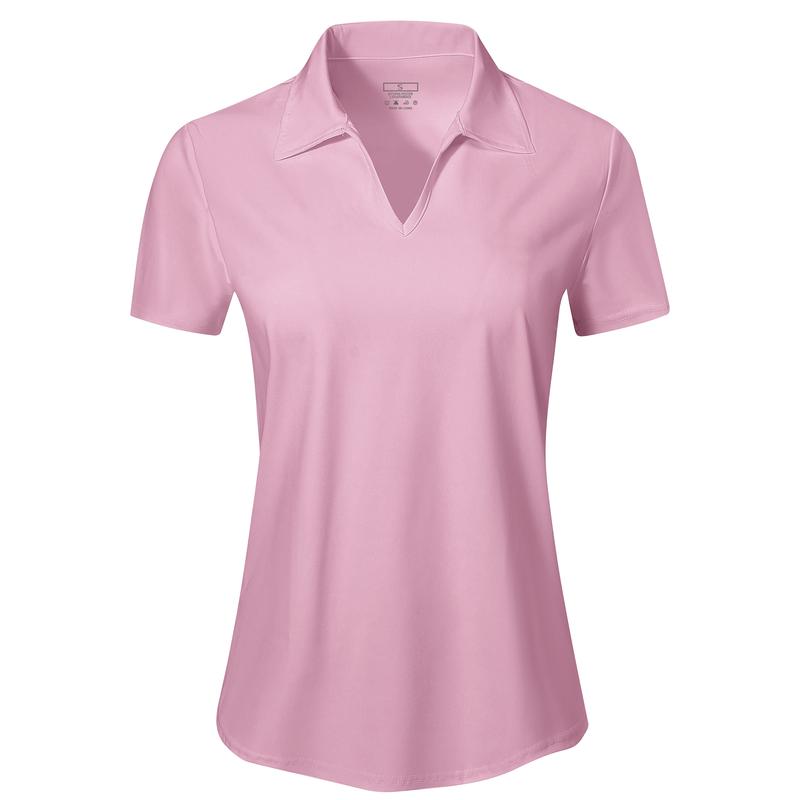 Athleisure V Neck Short Sleeve for Women – Lightweight Sweat Wicking Slim Fit Casual Fabric Black Friday Christmas tight tee gold  zipper  jacket