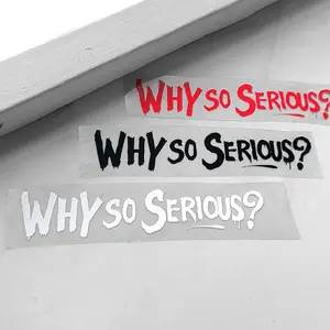 1PC Street Trendy Rebellious Slogan Logo Sticker For Carry Bags, Personalized Decor Personalized "WHY SO SERIOUS?" Multi-Color Graffiti Decor Daily With Casual Rebellious Trend Vibe A Must-Have For Personalized Attitude/Cool-Style Enthusiasts Diy Sticker