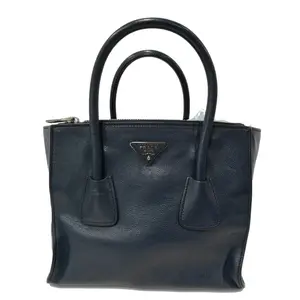 Pre-owned PRADA Saffiano leather Top Handle Bags Galleria Black Very Good S014260326103
