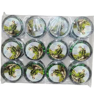 San Judas Green Rosary (1 Dozen) 12 pcs Classic Patrono de los Casos Imposibles Religious Decor Saint Jude patron Ornaments Tadeo Rosario Recuerdos party favors Plastic