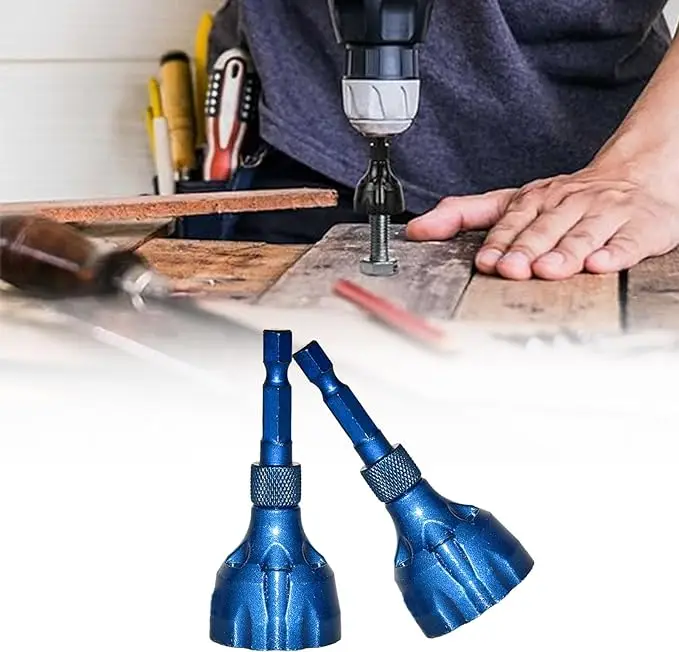 Deburring External Chamfer Tool with Tungsten Carbide Blade, Remove Burrs for Copper Steel Aluminum, Deburring Drill Bit Bolt Thread Repair Tool with