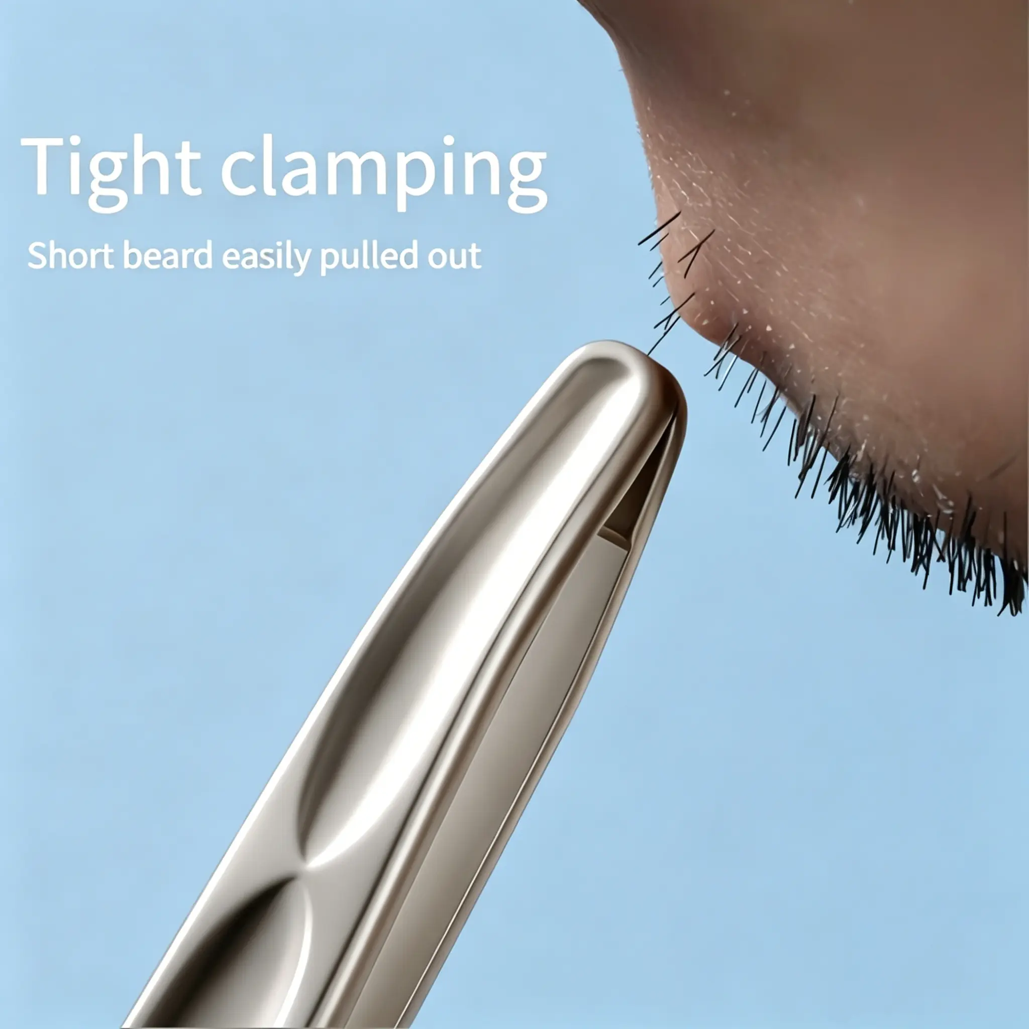 Unisex Premium Round-Tip Cosmetic Eyebrow Tweezer - Seamless Grip, Precise Short Hair Trimming, Effortless Eyebrow Grooming - Durable Beauty & Personal Care Tool, Stainless Steel, Makeup, Precise Trim, Round-Tip Tweezer, Hair Removal Tweezers