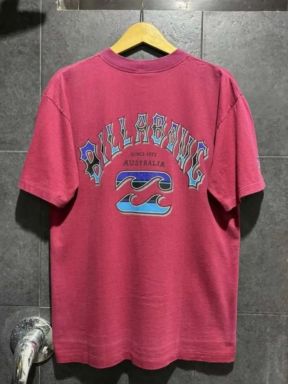 (2 side) Vintage 90s BILLABONG Back Hit Big Logo Surfing Tee for Unisex Men Women, Retro Surf Shirt by Walker Trust Reach