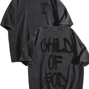 1 Piece, Double-Sided Washed, Oversized Shoulder1 Piece, Washed Printed T-Shirt, High-Quality Batik Cotton Retro Fashion Brand T-Shirt, A Certain Thickness Suitable For Summer T-Shirts, Holiday Gifts.