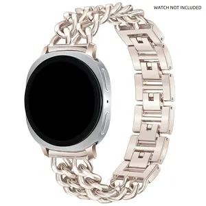 Metal Bands Compatible with Samsung Galaxy Watch 8 Band 44mm 40mm/Galaxy Watch 8 Classic Band 46mm, Business Stainless Steel Smart Watch Strap Wristband for Galaxy Watch 8 2025 Men Women, Smartwatch Straps