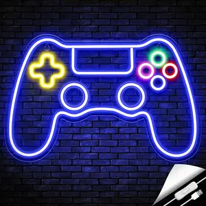 Game Controller Neon Sign - LED Gaming Sign for Gamer Room Decor, Perfect Gamer Gift for Boys & Kids