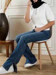 Women's Y2K Knitted Cardigan Short Sleeve Round Neck Solid Color Button Front Casual Spring Summer Fall Essential Outerwear Knitwear Knitting Womenswear