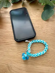 Axolotl Phone Charm - Handmade Stretchy Bracelet & Water Bottle Charm Buddy