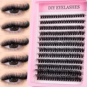 Eyelash Extension, Professional & Beginner Friendly, Easy Home Use, D Curl Mixed Length Lashes, Perfect for Beginners