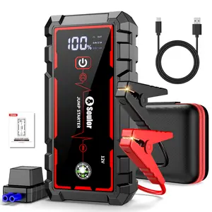 Soulor CY20 PLUS Portable Car Jump Starter 8000mAh 12V Battery Booster Power Bank with LED Light USB Type-C Fast Charging for Cars SUVs Trucks Motorcycles