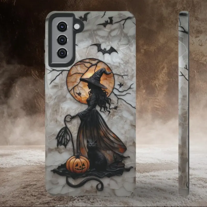 [Magnetic Design] Halloween-themed Phone Case, Gothic Halloween Witch Smartphone Case Casing, Fits iPhone 11-17-18 Pro Max , Protective Shockproof Cover