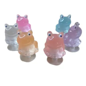 7 Pack Glow In The Dark Frog Shoe Charms