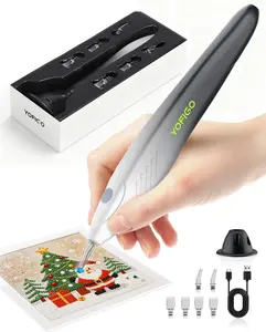 YOFIGO Electric Diamond Painting Pen with Vacuum Technology 6 Replaceable Tips Rechargeable Art Pen for 3D Drills Portable Durable Gift for Diamond Art Lovers