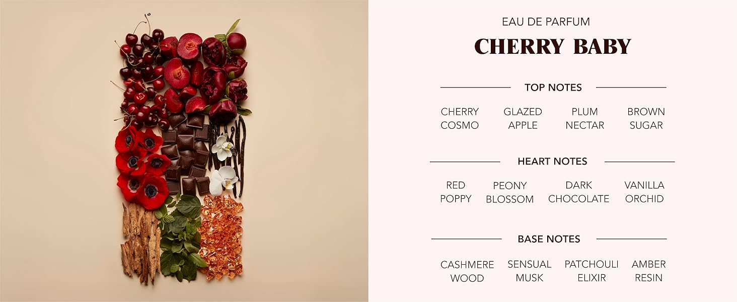 SCENT BEAUTY Sabrina Carpenter Eau de Parfum Cherry Baby 1 fl oz Sweet & Sophisticated Fragrance Made with Love