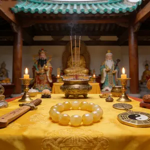 Five Elements Wealth Bracelet Taoist Feng Shui Yellow Crystal Bead Luck Jewelry for Prosperity & Protection