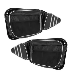 UTV Front Side Storage Door Bags w/Knee Pad For Polaris RZR 900 1000 Turbo S 2014-UP