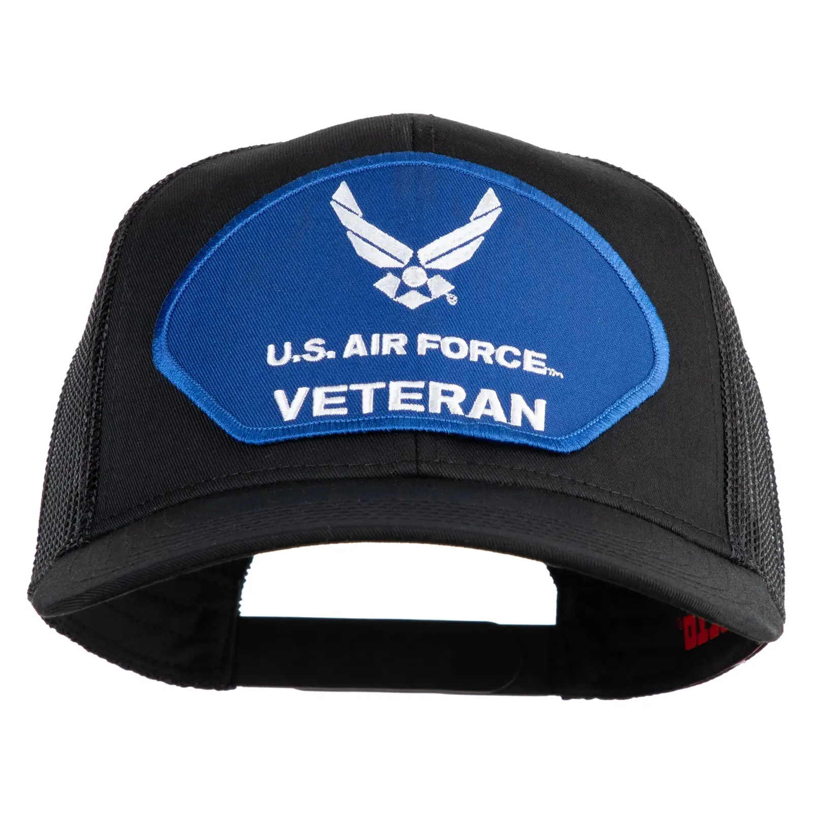 U.S. Air Force Veteran Blue Patched Solid Cotton Twill Mesh Prostyle Cap