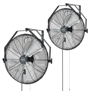 【DealsForYouDays】VEVOR 2-Pack 20 in Wall Mount Fan, Adjustable Speeds Fan, 3-Speed Mechanical Control, Long Airflow Distance, Adjustable Rotation Angle, Powerful for Industrial, Garage, Workshop, Father's Day Gift