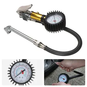 Dual Chuck Tire Pressure Gauge with Inflator - 10-220 PSI 1/4" FNPT Tire Inflator Gauge with Quick Connect Coupler,Portable Digital Automotive Repair Tool
