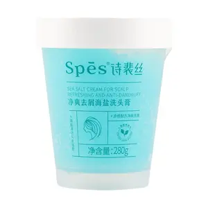 Spes Sea Salt Cream For Scalp Refreshing and Anti-dandruff Shampoo 9.88oz