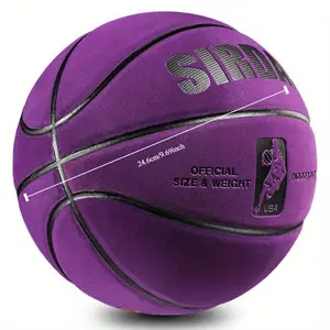 1 Purple High Elastic Soft Touch Basketball - Durable, Thickened PU Material, Adult Official Size 7 (29.5 Inches), Officially Licensed by USA Basketball