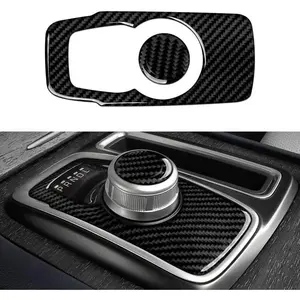 Car Gear Shift Panel Decals for 2015-2023 Chrysler 300 / 300C / 300S / Limited/Base Accessories Carbon Fiber Interior Stickers