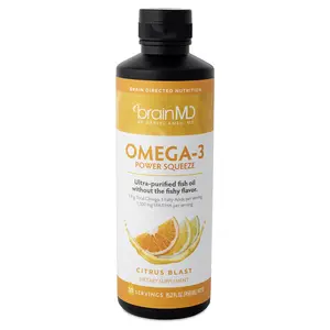 BrainMD - Omega-3 Power Squeeze | Ultra-purified fish oil without the fish flavor