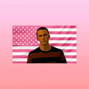 Rafe Cameron Pink American Flag Tapestry - Outer Banks Character Wall Decor - Aesthetic Dorm Room Banner Gift