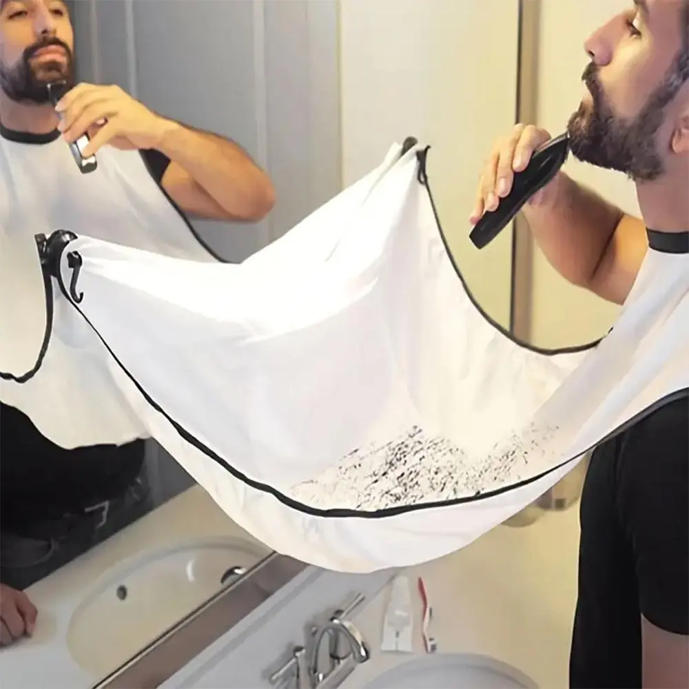 Portable Suction Cup Design Shaving Bib, Waterproof Beard Shaving Cloak, Hair Trimming Cape for Men, Beard Care Accessories