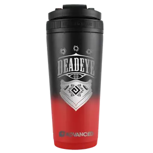 Deadeye Custom 26oz Ice Shaker - Red Black Ombre