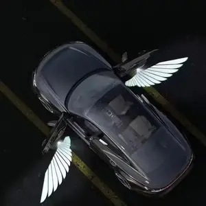 Car Door Welcome Light, Angel Wing Design Car Door Sensor Light, Universal Smart Sensor Car LED Light, Car Interior Decorative Light
