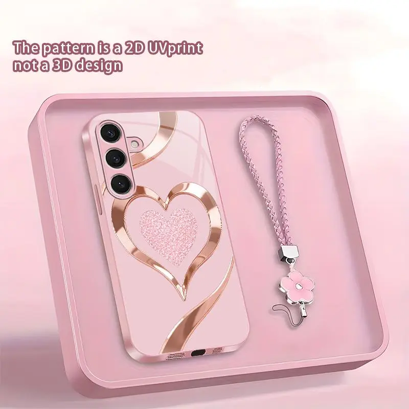 Suitable for [Galaxy S24 Plus ] Women's new phone case,Stylish, premium-look heart pattern; full-coverage camera protection that fits the phone perfectly; available in a variety of colors !YM99