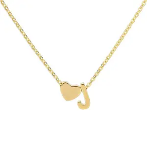 Women's Mini Initial Necklace, Exquisite Heart-Shaped Name Necklace, Personalized Initial Pendant for Women, Birthday, Anniversary Gift Jewelry