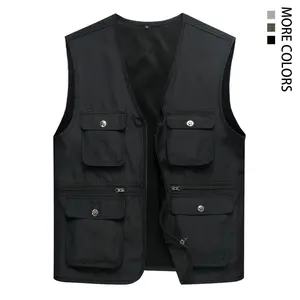 Men’s Summer Multi-Pocket Outdoor Functional Vest, Breathable Mesh Lining, Wear-Resistant Quick-Dry, Suitable for Photography, Fishing, Outdoor Exploration, and Daily Commuting