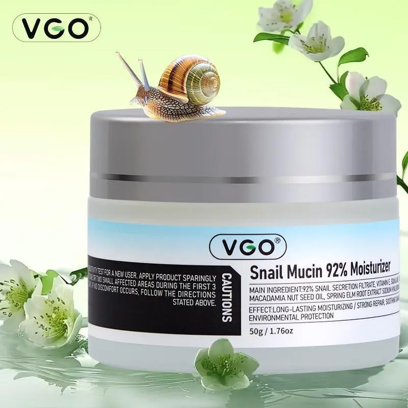 VGO Snail Mucin Moisturizer 50g Hydrating Face Gel Cream for Dry and Sensitive Skin