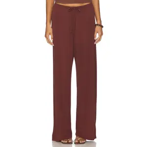 Aya Muse Drawstring Vela Pants in Burgundy
