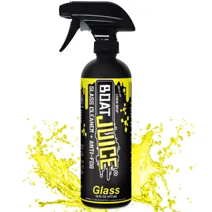 Boat Juice Glass Cleaner - 2in1 Glass Cleaner & Anti-Fog Control - Smells Like Lemon Drop - 16oz