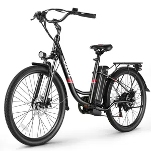 Vivi Electric Bike, 26" Breeze Electric Cruiser Bike 750W Peak Ebike 22MPH Electric Bike for Adults, 48V Removable Battery, Cruise Control, 7 Speed Electric City Commuter Bicycle