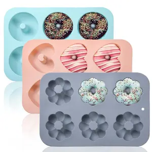 3 Pack Silicone Donut Pan for Baking Donut Maker, Silicone Pancake Mold Non-stick Doughnut Pan Muffin Cupcake Bagel Making Tray