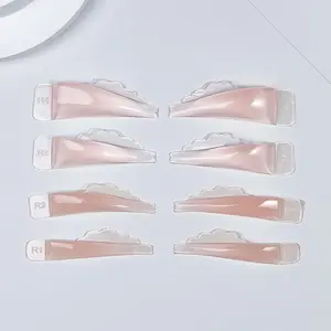 Lash Lift Pads, Liquid Silicone Elastic Glueless Lash Lift Shield C+J Warp 8Pcs Eyelash Curler Makeup Beauty Tool