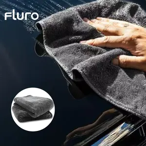 FLURO Car Cleaning Towel with Advanced Twisting Tech – 1300GSM Thick, Streak-Free & Lint-Resistant, 5-Micron Fine Fibers, No Lint & Easy to Clean