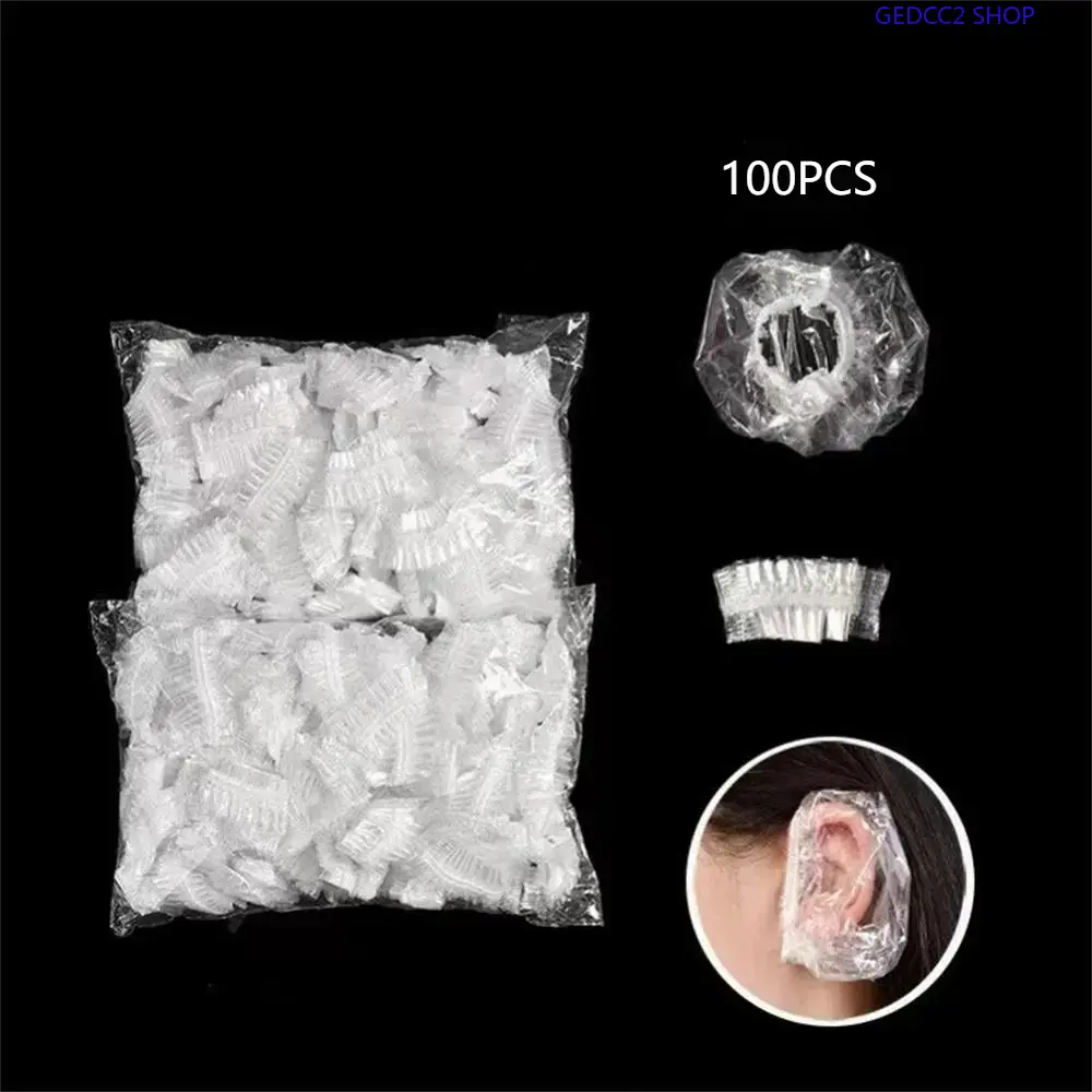100-Pack Soft Disposable Ear Covers for Waterproof Dry Ear Protection During Showers, Hair Dyeing & Salon Use